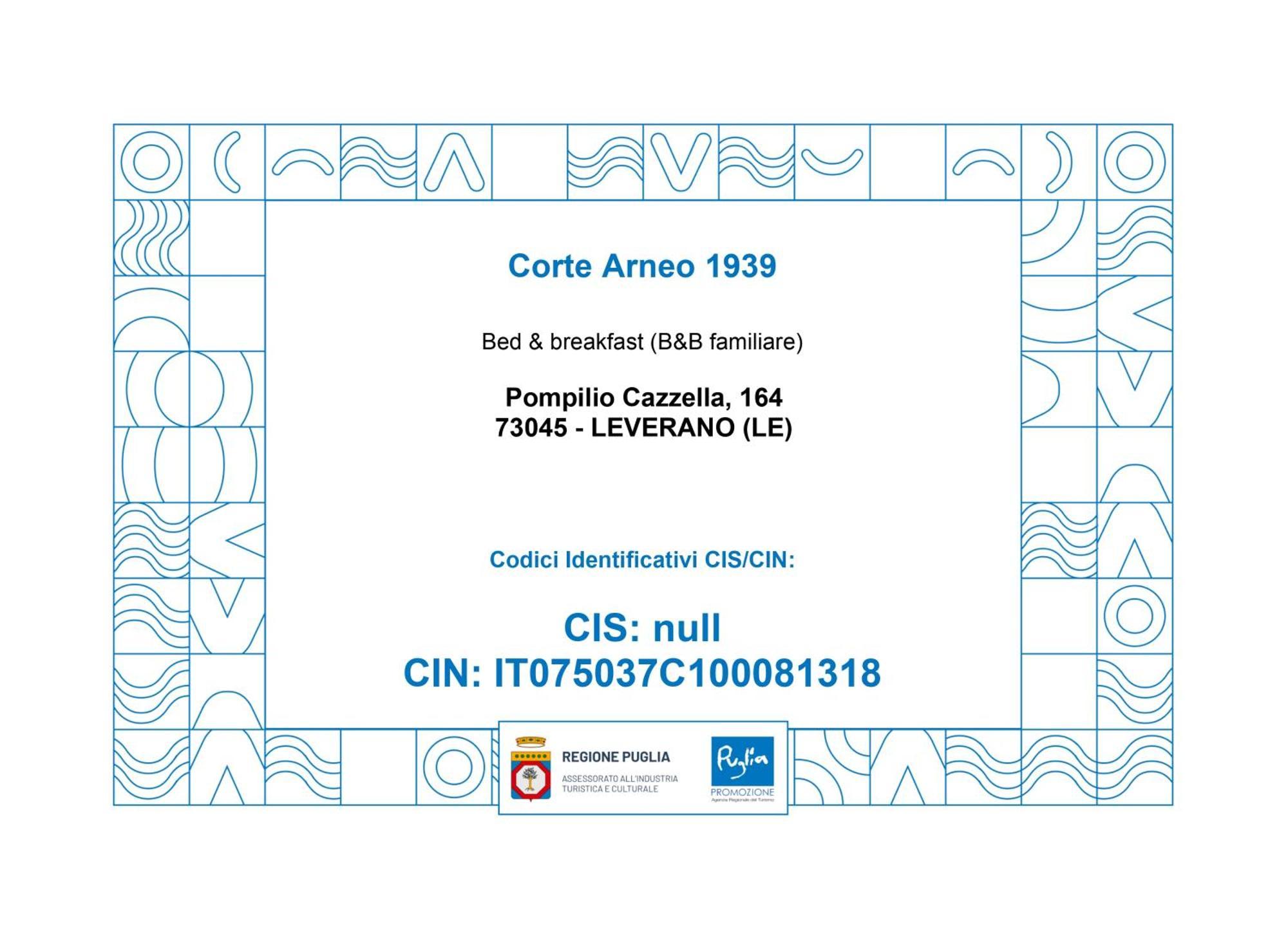 Corte Arneo 1939 Leverano Eksteriør billede
